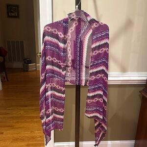 Purple Patterned Scarf